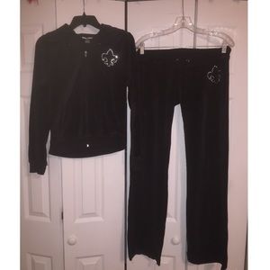 Black Velour Tracksuit